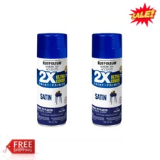 Ink Blue, Rust-Oleum American Accents 2X Ultra Cover Satin Spray Paint 12 Oz 2pk