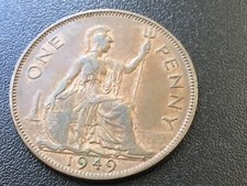 1949 George VI British 1p - one penny