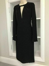 Vtg Gianni Versace Couture Silk Blend Little Black Dress UK 12 UNWORN with Tags