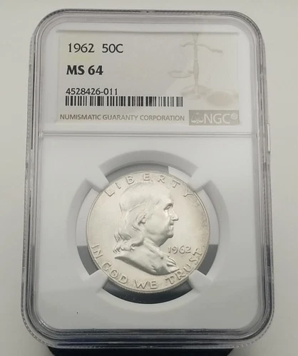 1962 Franklin Half Dollar NGC MS 64 #3402