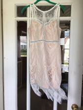 Lulus Bodycon White Lace Overlay Size Medium