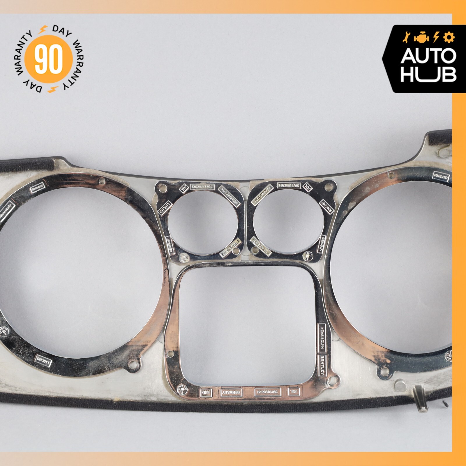 03-13 Bentley Continental GTC GT Dash Panel Speedometer Bezel Trim Wood OEM 46k