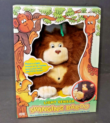 Swinging Baboo Plush Toy  12'' Motion Sensor GAF