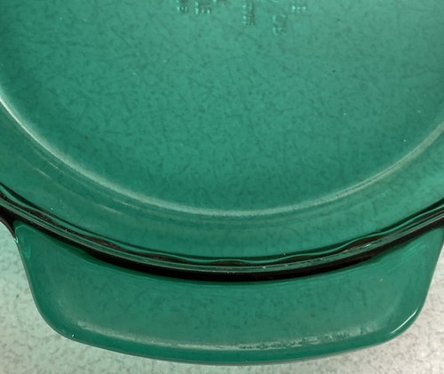 Anchor Hocking Ovenware Vintage Green Pie Plate 1 Qt 9 Inch Glass Baking Dish - Picture 5 of 6