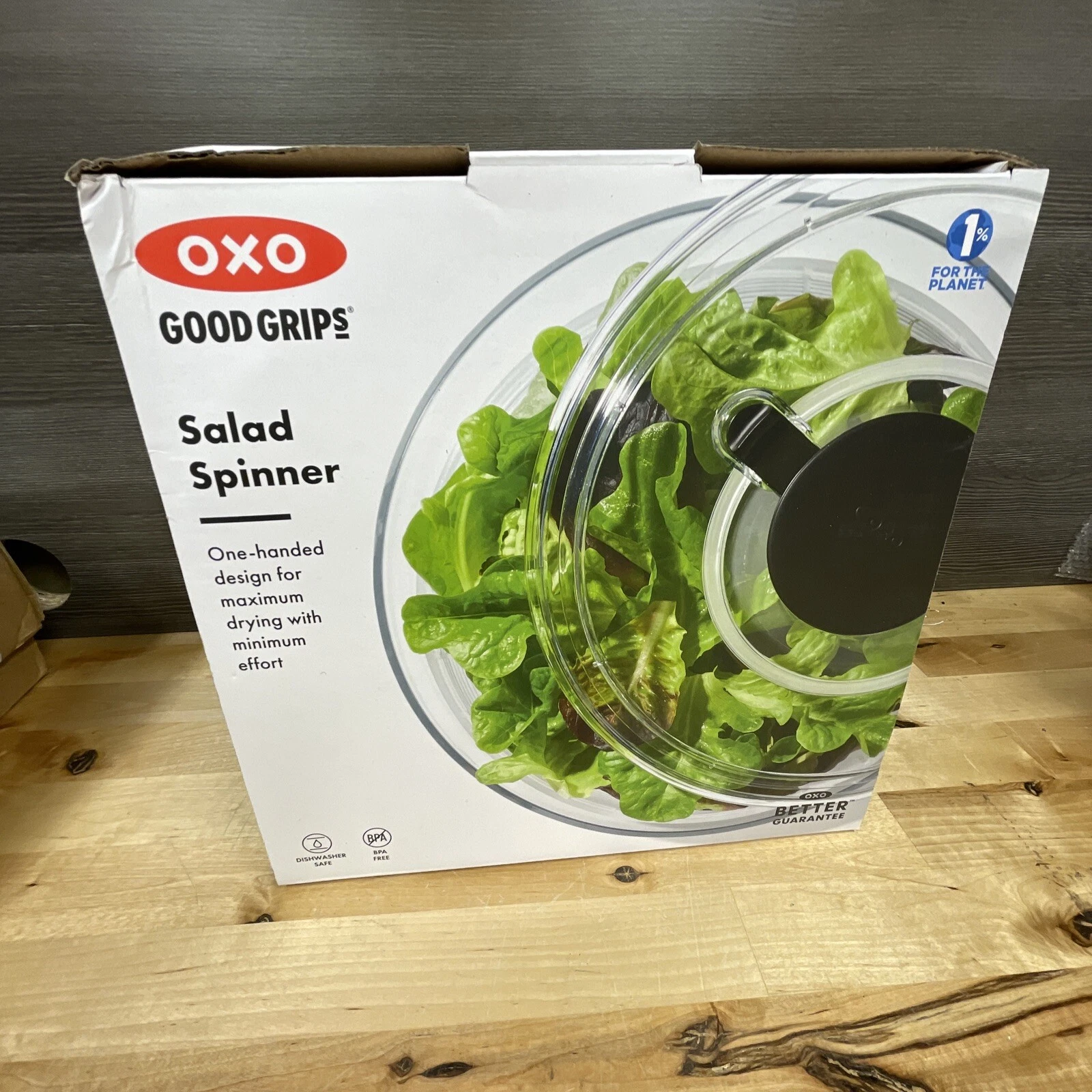 OXO Good Grips White 10" Dia X 7" High Salad Bowl Basket Mixer Spinner 32480 New