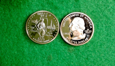 2003-S Gem Proof Clad ILLINOIS Statehood  Washington Quarter
