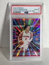 2022 DONRUSS CADE CUNNINGHAM FRANCHISE FEATURES PINK /50 PSA 10 POP 1
