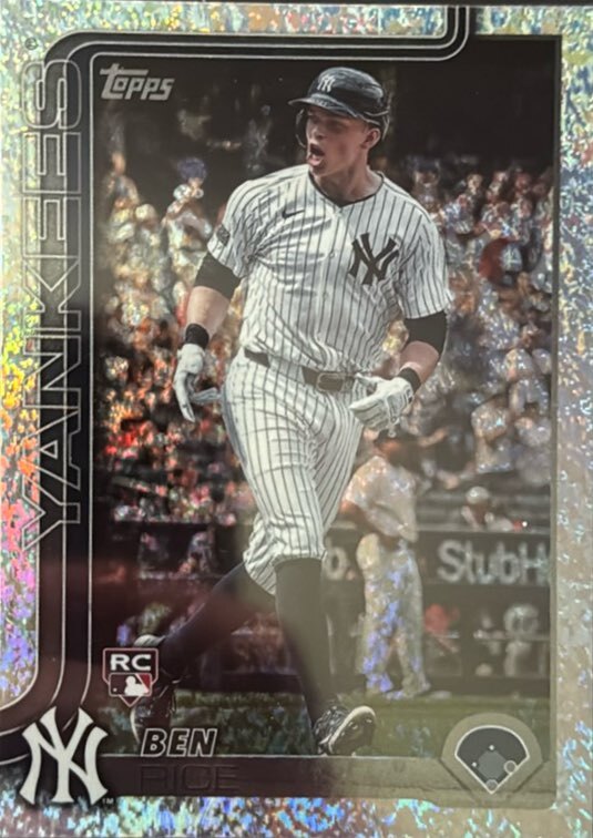 2025 Topps #337 Ben Rice Silver Crackle Foil Board