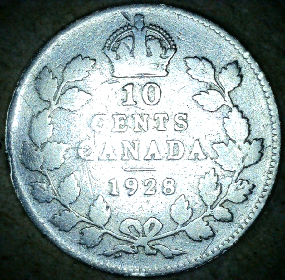 旧貨幣セット（中国・カナダ・アメリカ・オーストラリア・ネパール） 1928 Canadian 80% Silver 10 Cents King George V Lovely Circulated