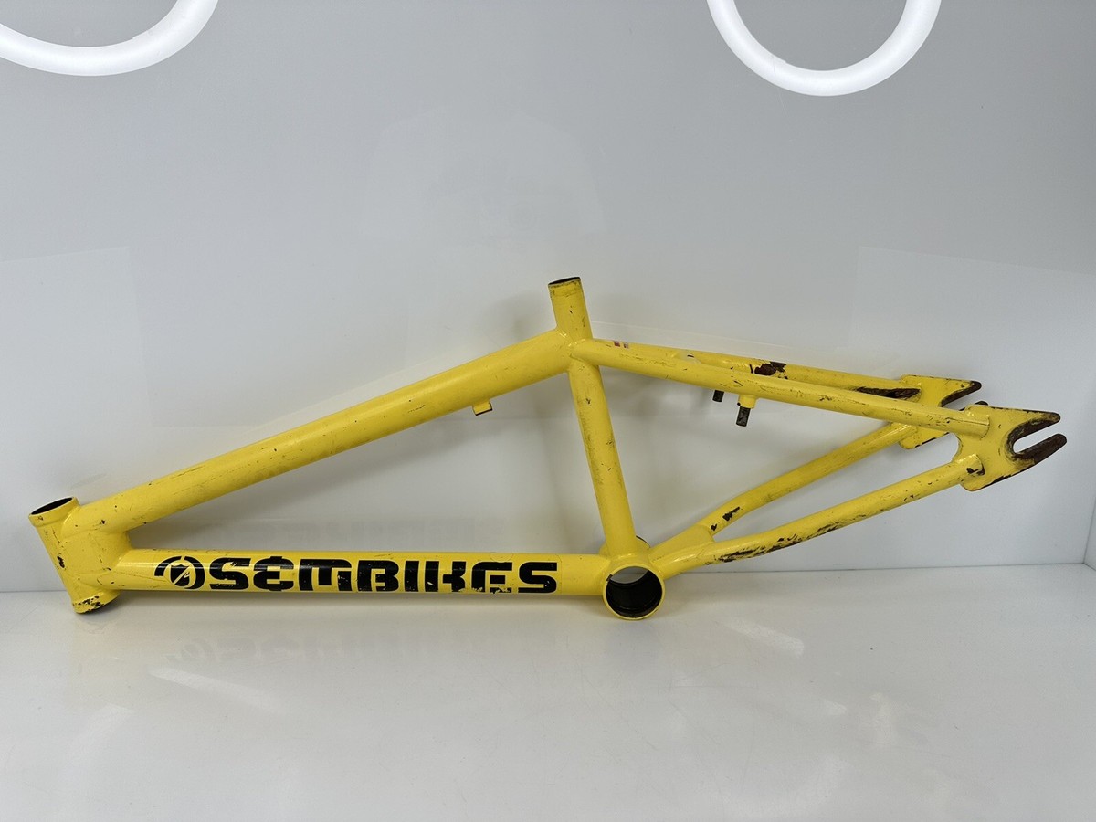 Rare Vintage 2001 S&M Bikes Dirtbike XL BMX Frame 20” Yellow USA
