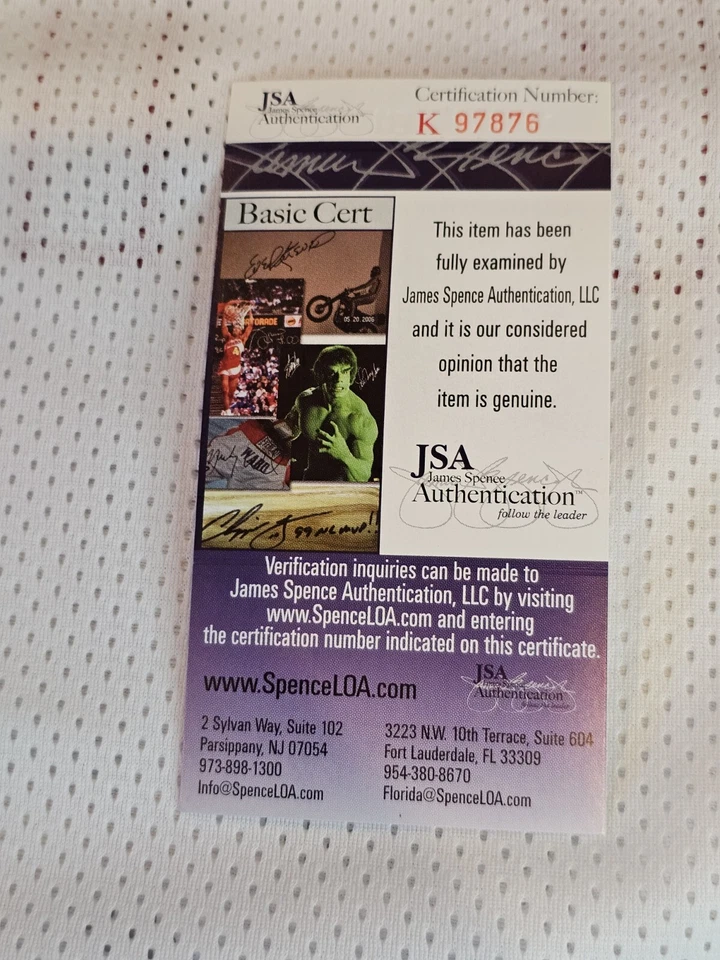 Andrew Wiggins Autographed/Signed Jersey JSA COA White Custom Jersey  - Image 4 of 4