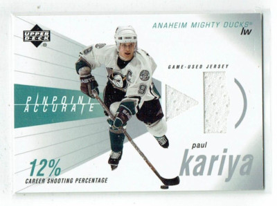 02-03 UD Upper Deck Pinpoint Accuracy  Paul Kariya  Jerseys  HOF