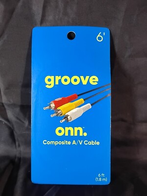 Groove Onn. Composite A/V Cable 6'.     2cntr-2
