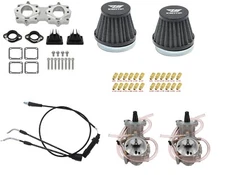 Banshee 28mm 28 mil Genuine Keihin OEM Complete Carburetor Carb Carbs Kit Intake