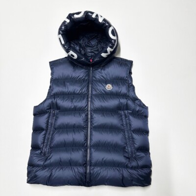 100 % AUTHENTISCH MONCLER MONTRUEIL GRÖSSE 6 XXXL 3XL WESTE WESTE MARINEBLAU JACKE HERREN