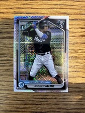 2024 Bowman Chrome Andres Valor #BCP-196 Mega Box Mojo Refractor Marlins