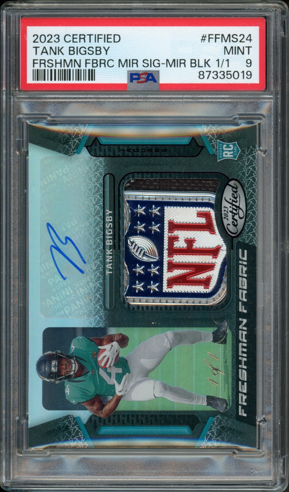 Tank Bigsby Panini Certified Freshman Fabric Mirror Signature #FFMS24 Mirror Black 1/1