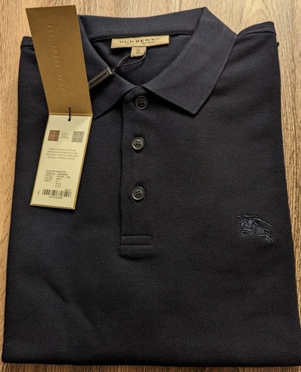 Burberry Mens polo shirt / size M / 100% cotton/ Navy