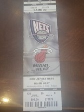 nj nets miami heat ticket stub 2004 brian scalabrine jason kidd udonis haslem