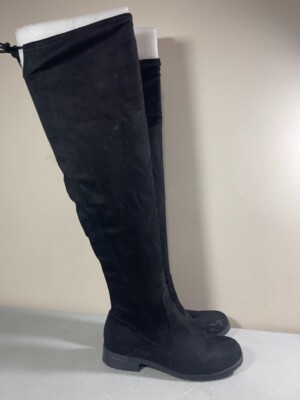 UNISA WOMEN'S BLACK ZIP OVER THE KNEE BOOTS SIZE 7M