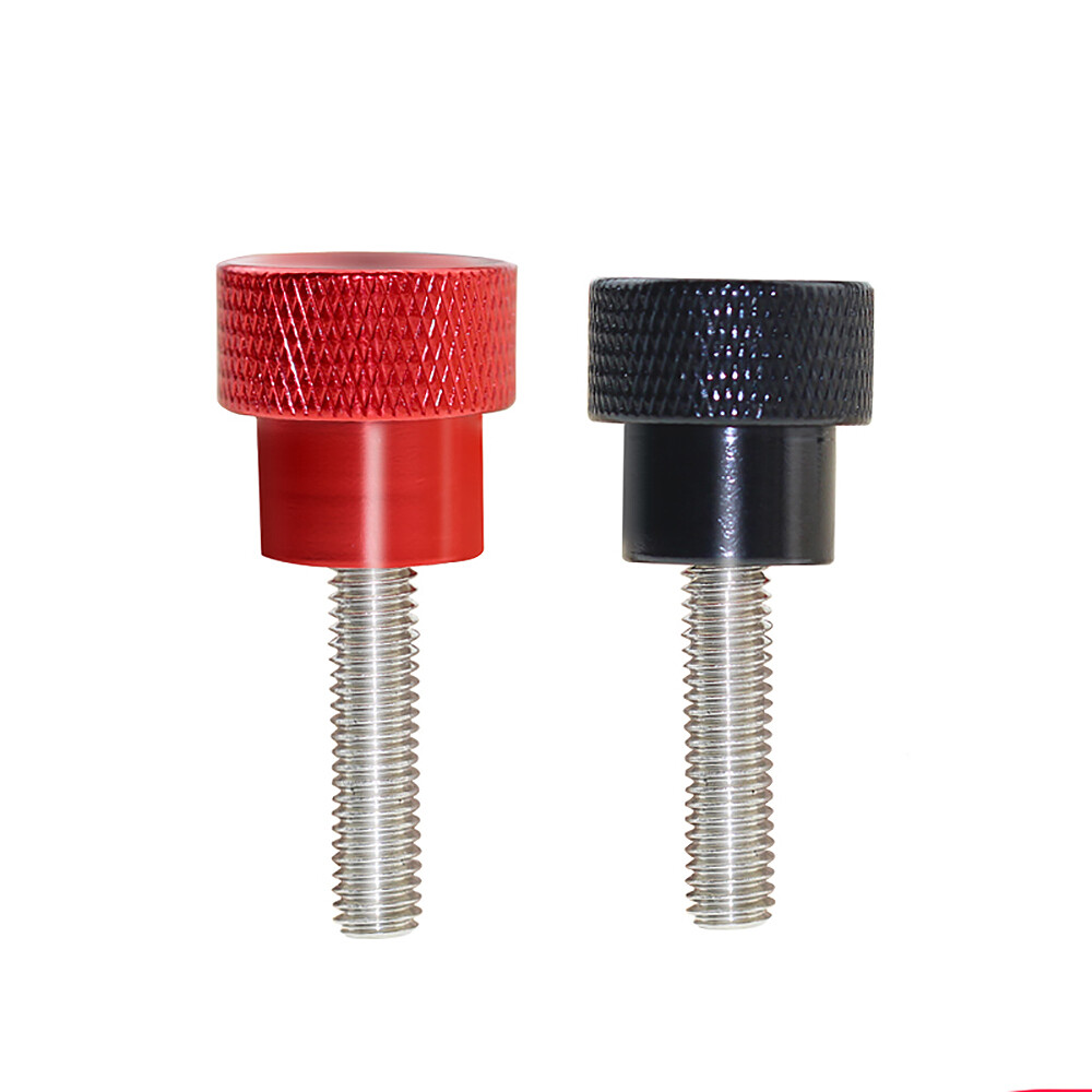 M8 M10 Knurled Thumb Screw Grip Knob Aluminum Head & Stainless Steel