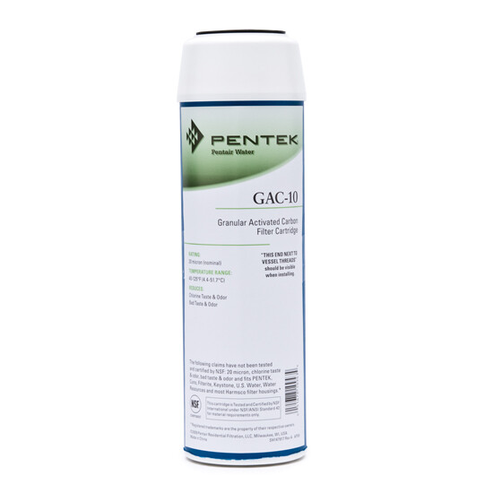 Pentek GAC-10 20 Micron Standard 10 Inch Undersink Carbon Water FIlter