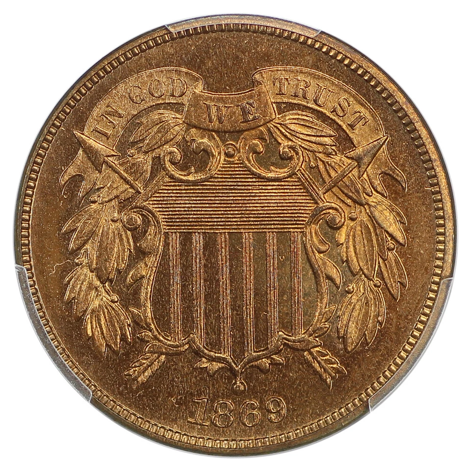 1869 2C PCGS PR66+RD ex: D.L. Hansen - Image 3 of 4