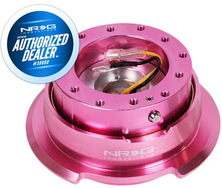 NRG Gen 2.1 Pink/Glow-In-The-Dark Ring Steering Wheel Quick Release main image 1
