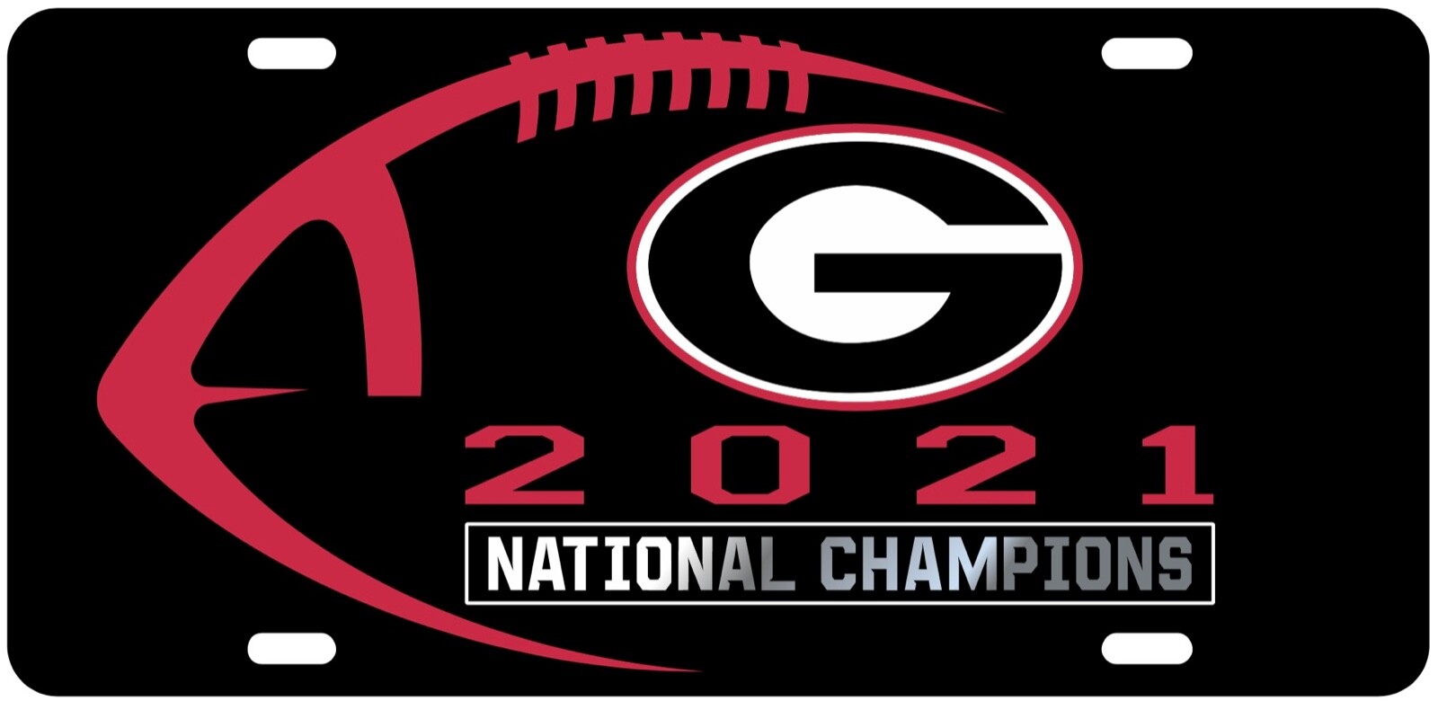 Georgia Bulldogs License Plate Frame – Black Aluminum Car Tag, Made In USA License Tag Plate - Foto 6