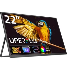 UPERFECT 2K 22 Inch Portable Monitor Gaming Screen 2*USB C HDMI For Xbox PS 4/5