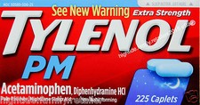 Tylenol PM Acetaminophen Diphenhydramine HCI Night Sleep Aid Caplets