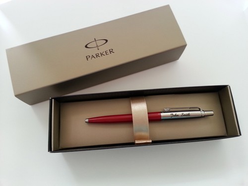 Personalised Engraved Parker Jotter Ballpoint Pen + GIFT Box option PRESENT - Foto 13 di 17