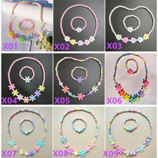 Wholesale 24pcs 12Set Children Kid Fun Bead Necklace Bracelet Jewelry party gift