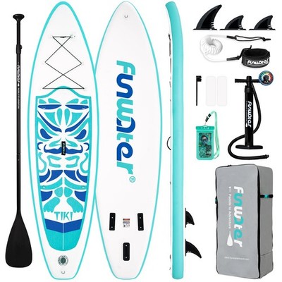 FunWater Inflatable SUP Board Stand Up Paddleboard Set 10' 10'6'' 11'6'' Pump Fin