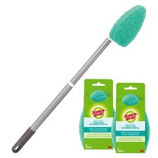 Extendable Telescopic Long Handle Bath Tub and Tile Scrubber Cleaning Kit with 3