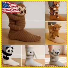 3D Cute Animals Socks Knitted Animals Floor Socks Unisex Funny Warm Winter Gifts