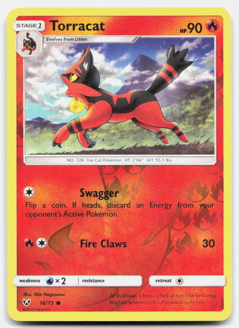 Shining Legends Torracat NM Reverse Holo Common Pokemon Tcg Card
