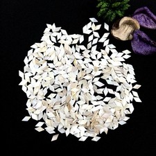 200Pcs white inlay 13mm 9mm mother of pearl shell blanks diamond style