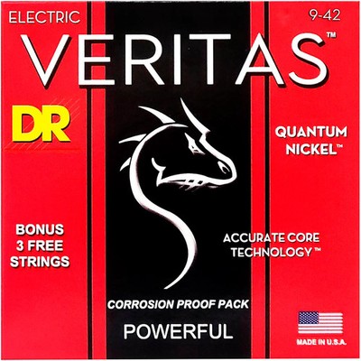 DR Strings Accurate Core Technology Light Electric Guitar Strings (9-42)