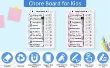 Colorful Bright Magnetic Durable Easy-To-Use Engaging Magnetic Kids' Chore Chart