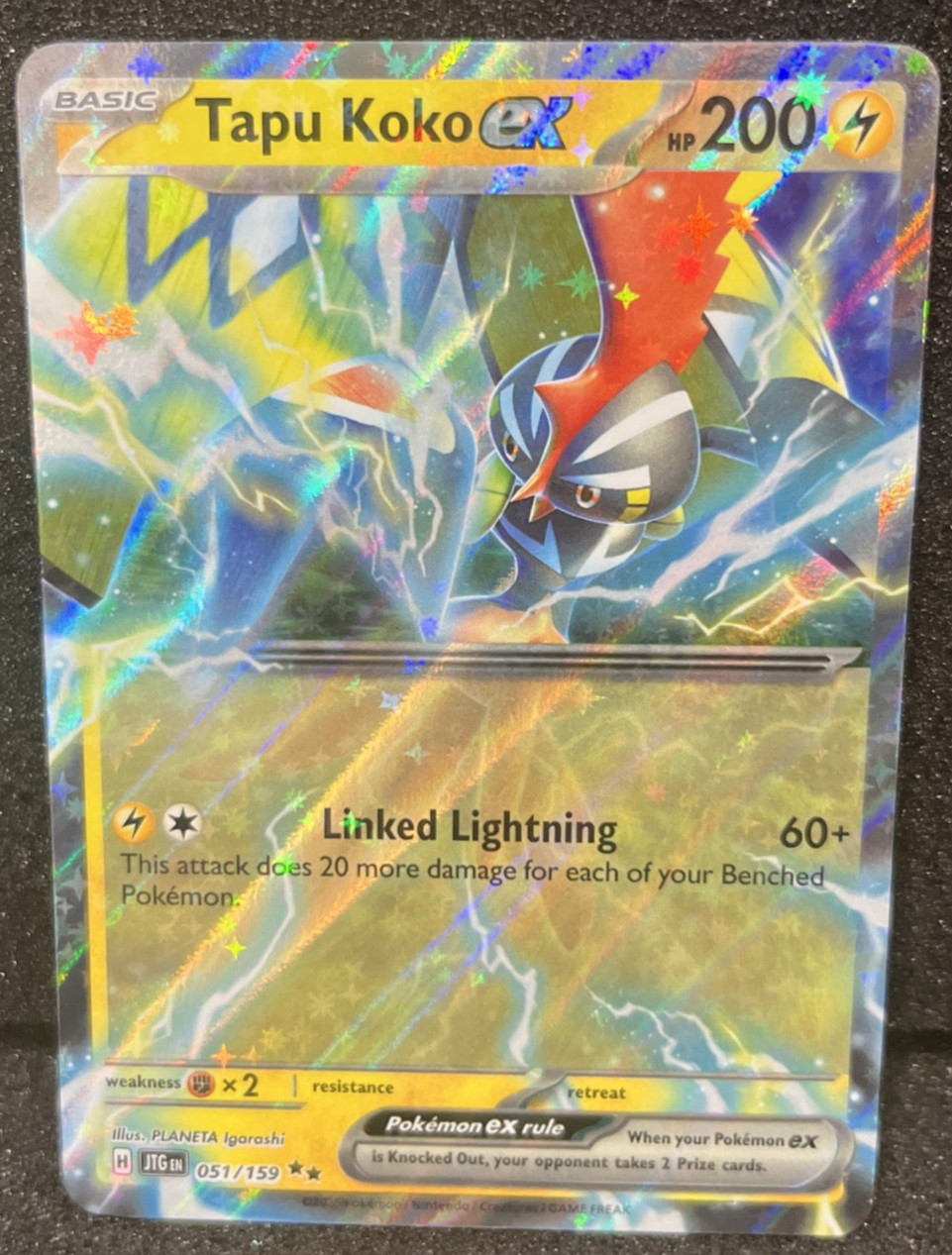 Tapu Koko EX  51/159 Double Rare Holo - SV09 - Journey Together -NM- Pokémon TCG