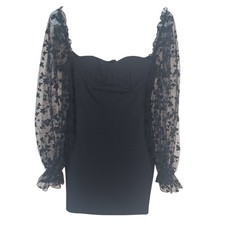 Shein Micro Mini Bodycon Whimsygoth Butterfly Mesh Sweetheart Dress Small