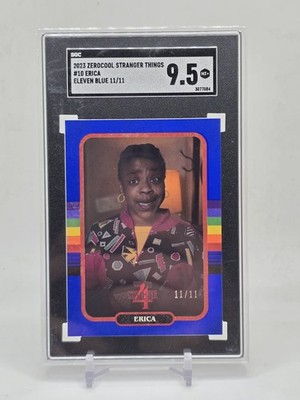 2023 Zerocool Stranger Things Erica #11/11 Eleven Blue Parallel SGC 9.5