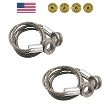 Peterbilt Hood Control Cables - 2 x Long Side, Silver Metal, Compatible with ...