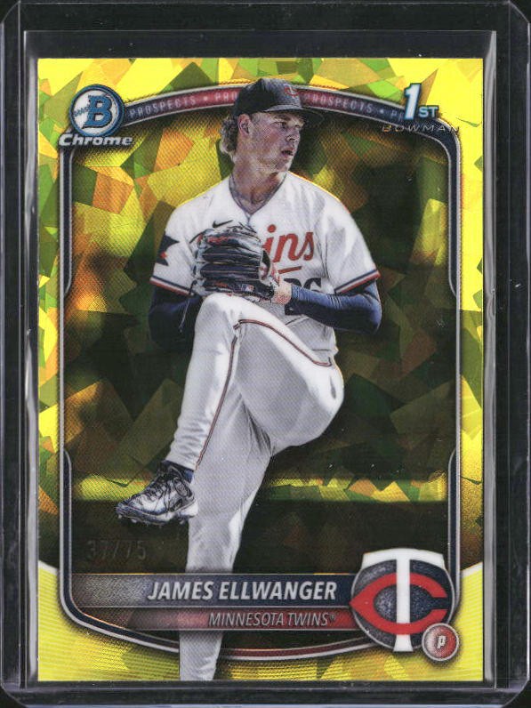 2025 bowman draft chrome sapphire #BDc-164 James ellwanger yellow/75 Yellow/75