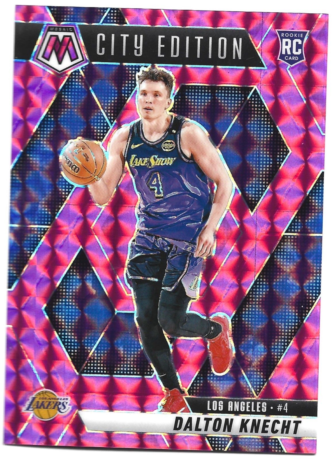 2024-25 Panini Mosaic #271 Dalton Knecht RC /175 Mosaic Pink City Edition