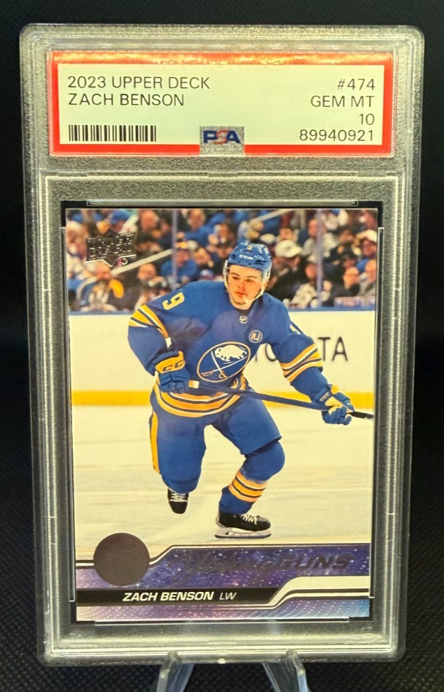 2023-24 Upper Deck Young Guns #474 Zach Benson (PSA 10 GEM MT)