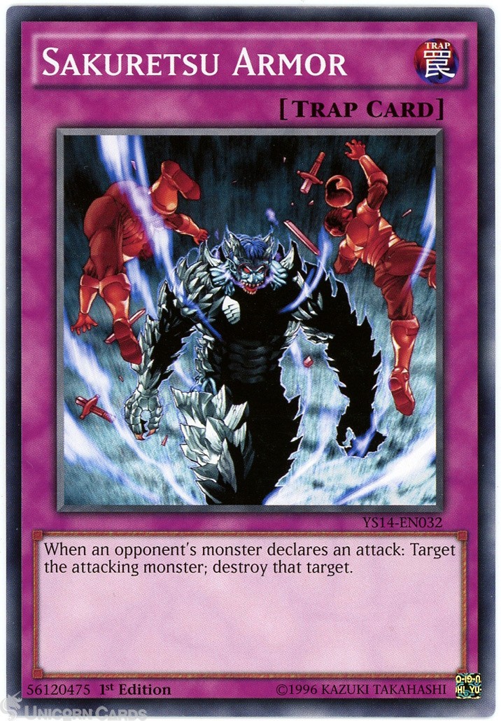 YS14-EN032 Sakuretsu Armor 1st Edition Mint YuGiOh Card
