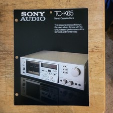 Vintage Sony Audio TC K65 Stereo Cassette Dec...