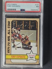 1970's Tony Esposito Blackhawks O-Pee-Chee Hockey Graded Slab 9 Card Lot